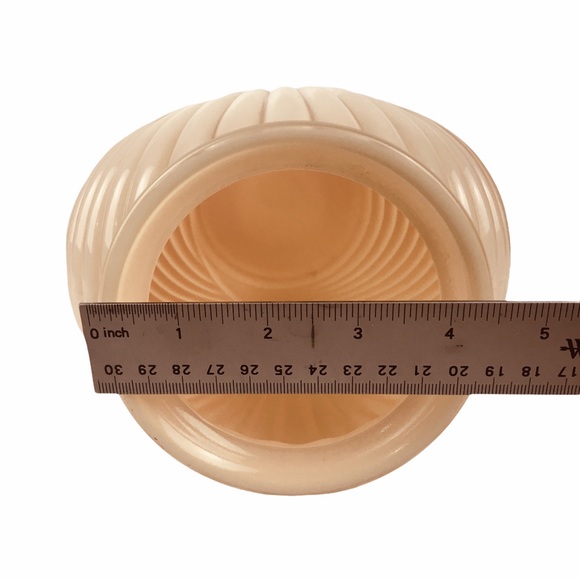 Vintage Anchor Hocking Peach Ribbed Vase - Picture 10 of 12